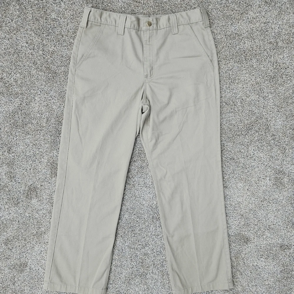 Vintage Carhartt Tan Blended Twill Pants Work Wear Khaki Slacks B290KHI 34x30